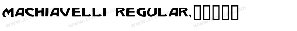 Machiavelli Regular字体转换